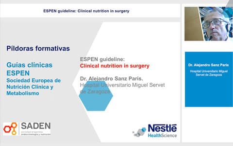 Píldoras SADEN. ESPEN guidelines: Clinical nutrition in surgery