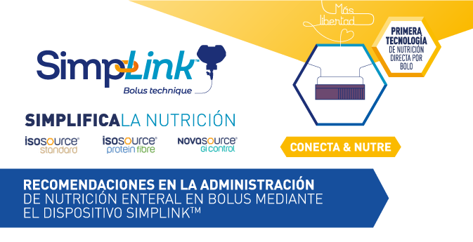 Recomendaciones en la administración de nutrición enteral por bolo con SimpLink
