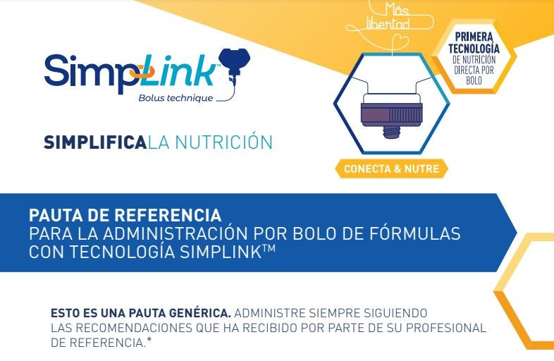 Pauta de referencia para la administración por bolo con SimpLink